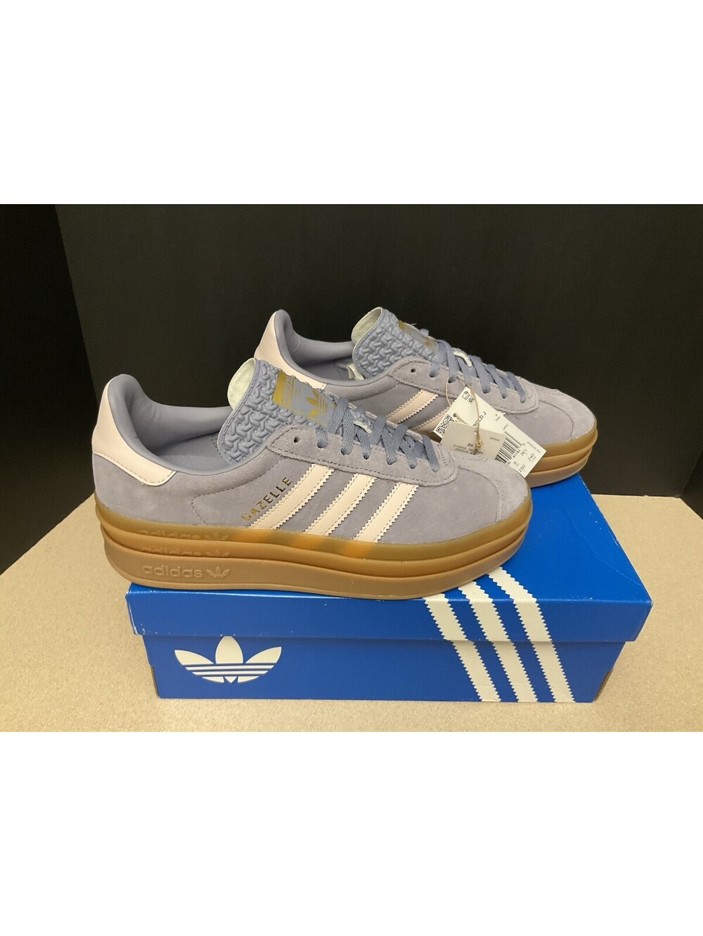 New! Adidas Gazelle Bold Violet Purple/Pale Pink Shoes. Youths 6.5Y. Womens 7.5 - Picture 1 of 9